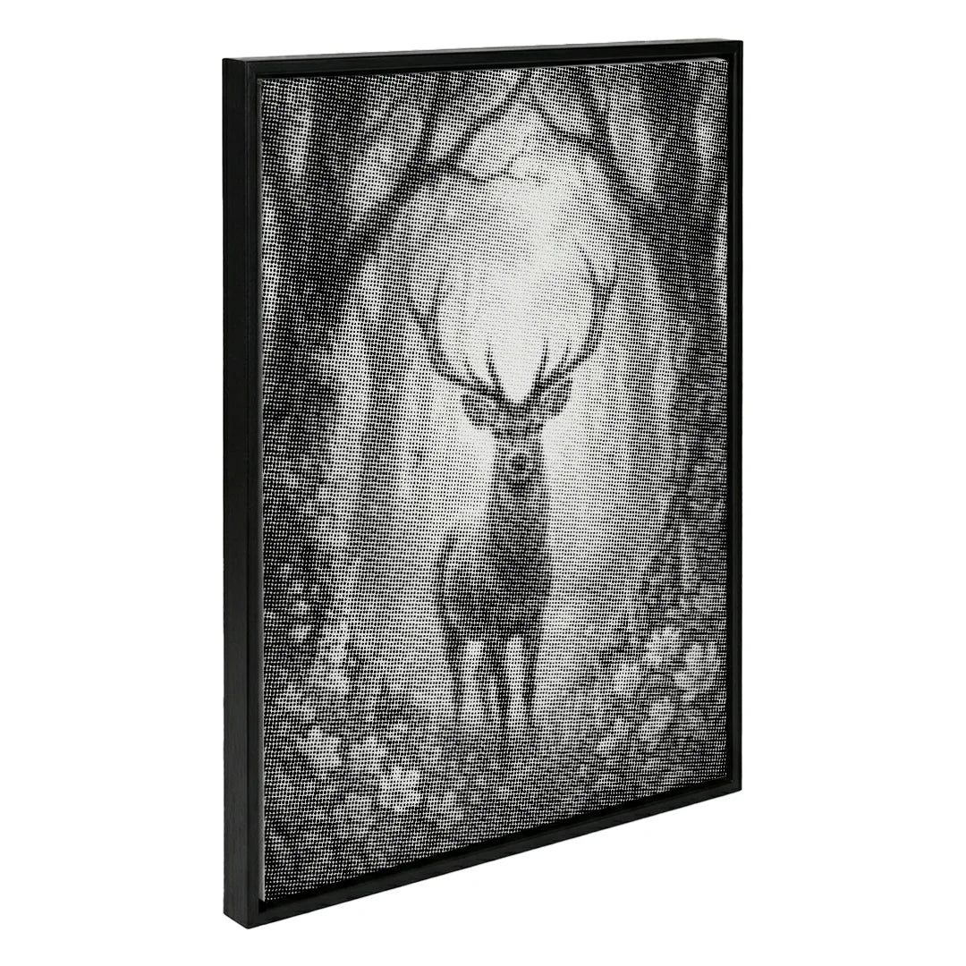 Deer with Flowers Dot Painting