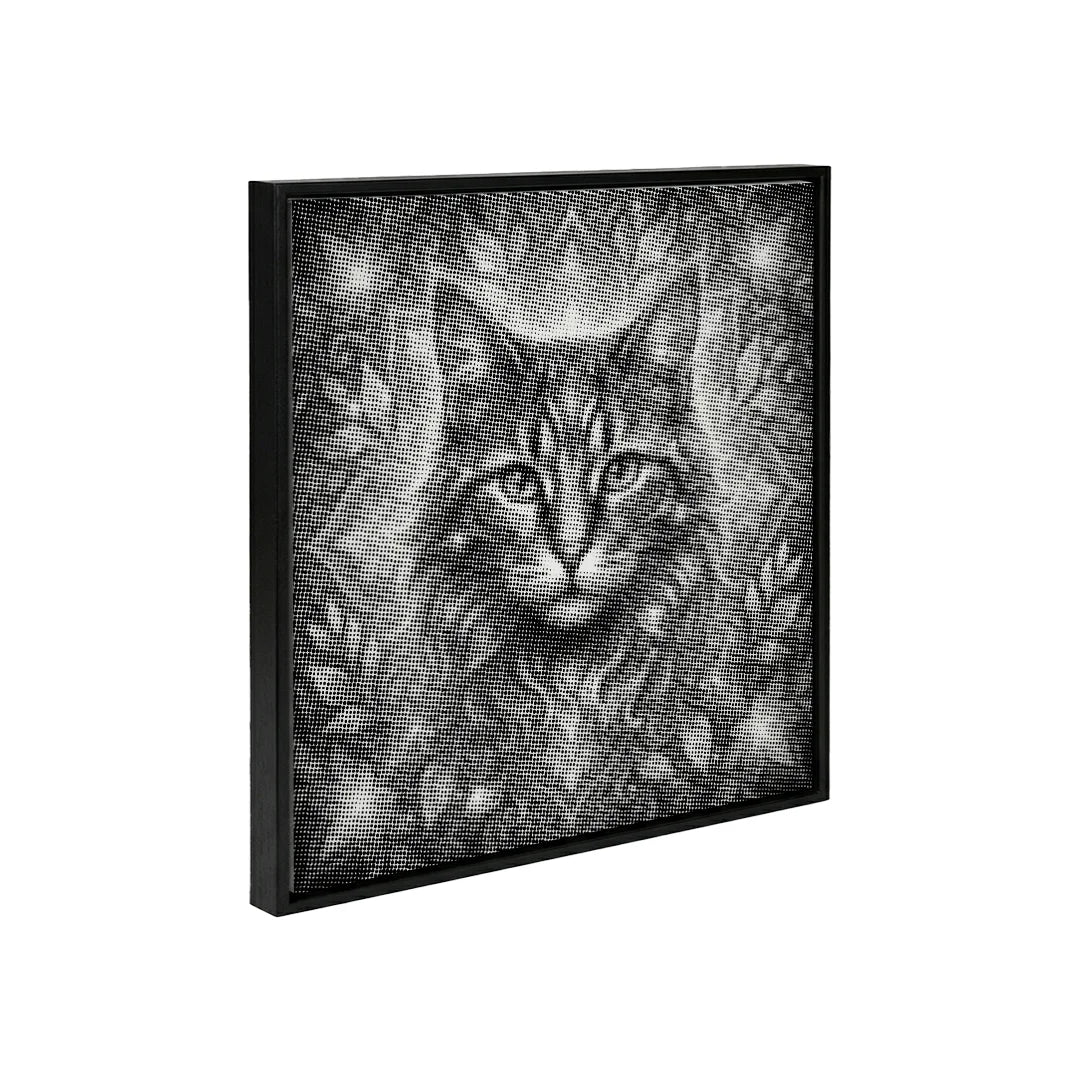 Cat with Flower Dot Painting
