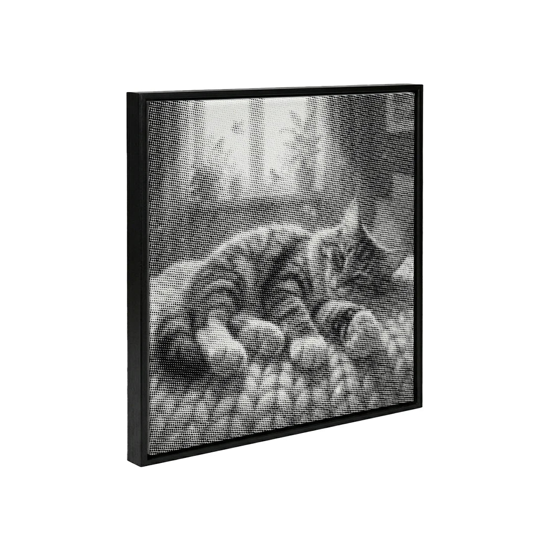 Sleepy Cat Dot Painting