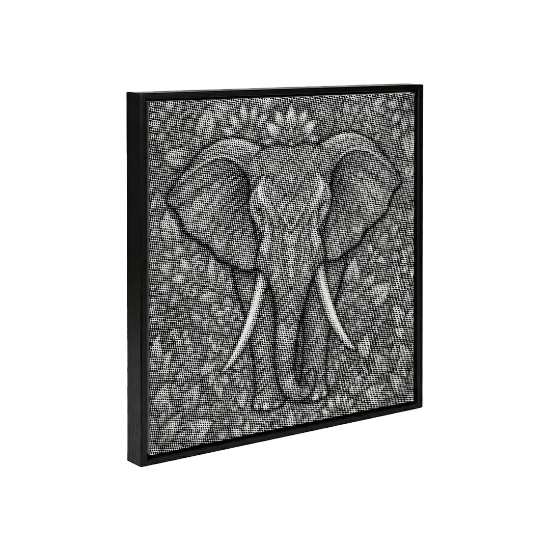 Floral Elephant Dot Painting