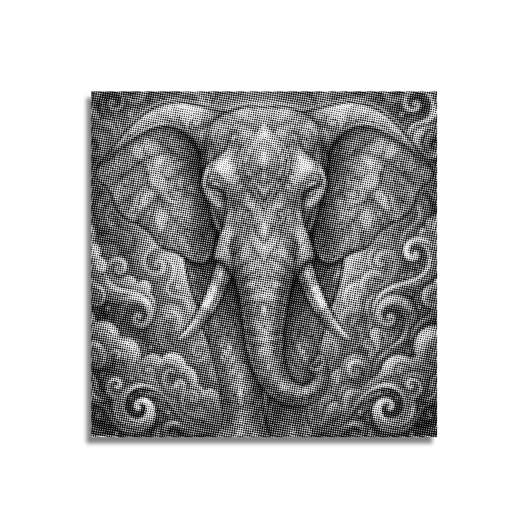 Elephant on a Cloud Dot Painting