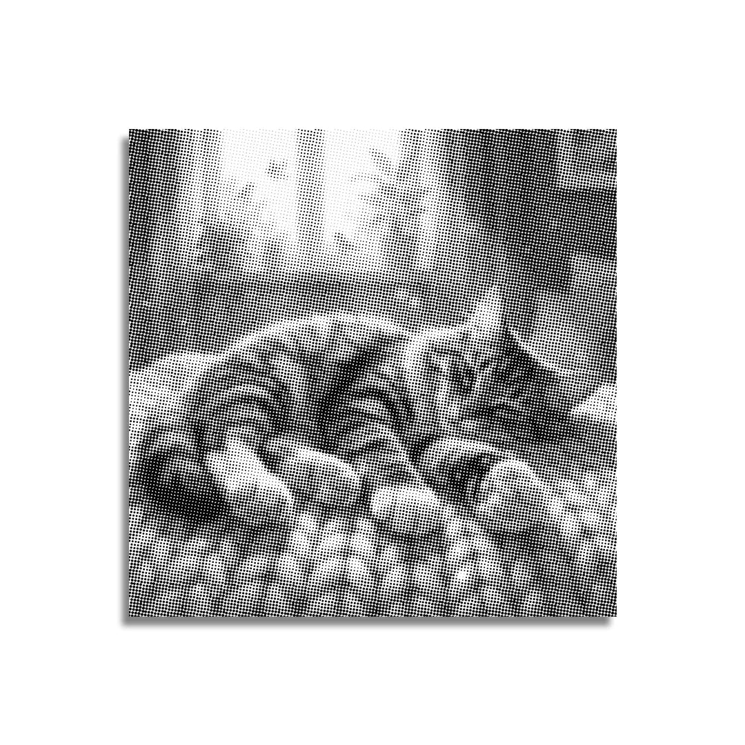 Sleepy Cat Dot Painting