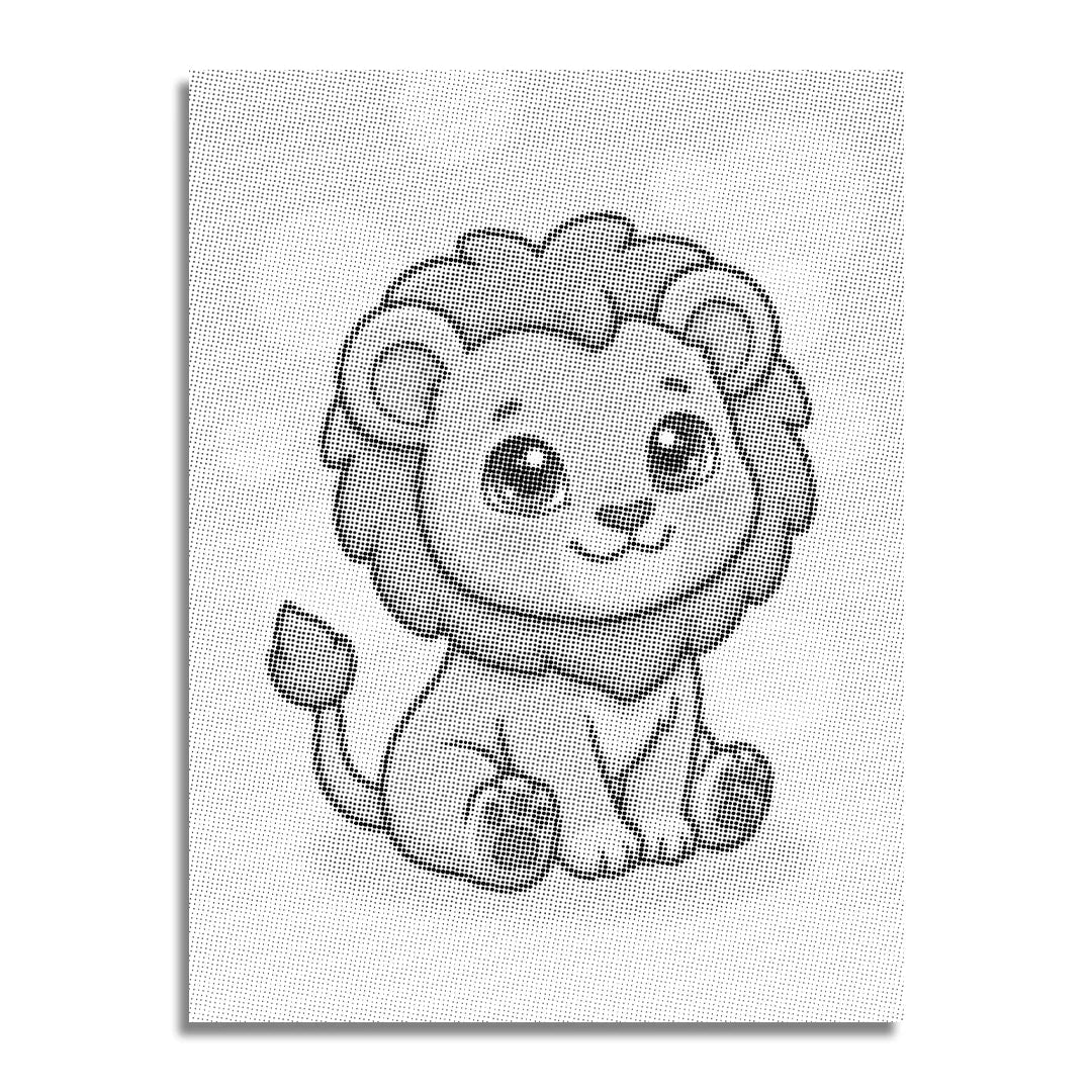 Lion Dot Painting