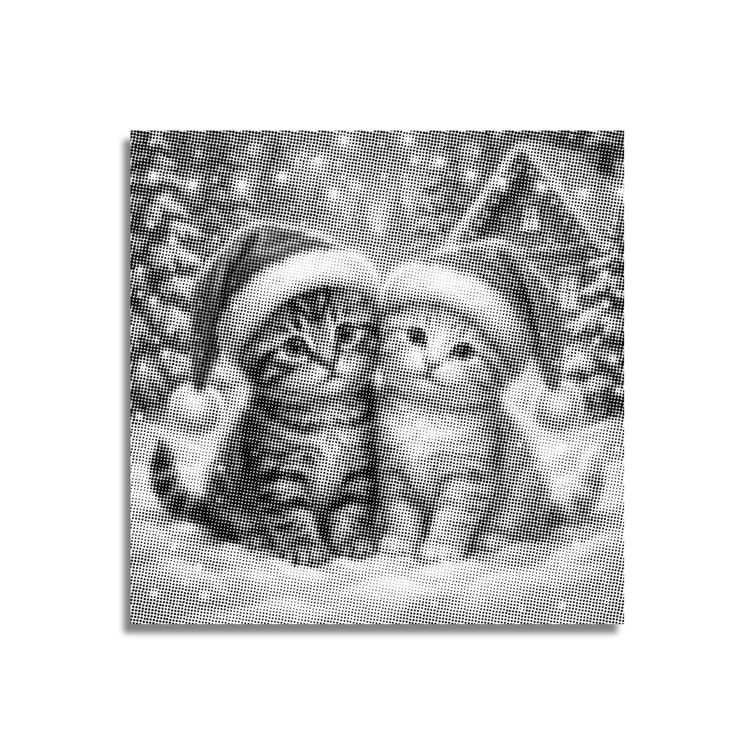 Christmas Kitten Dot Painting