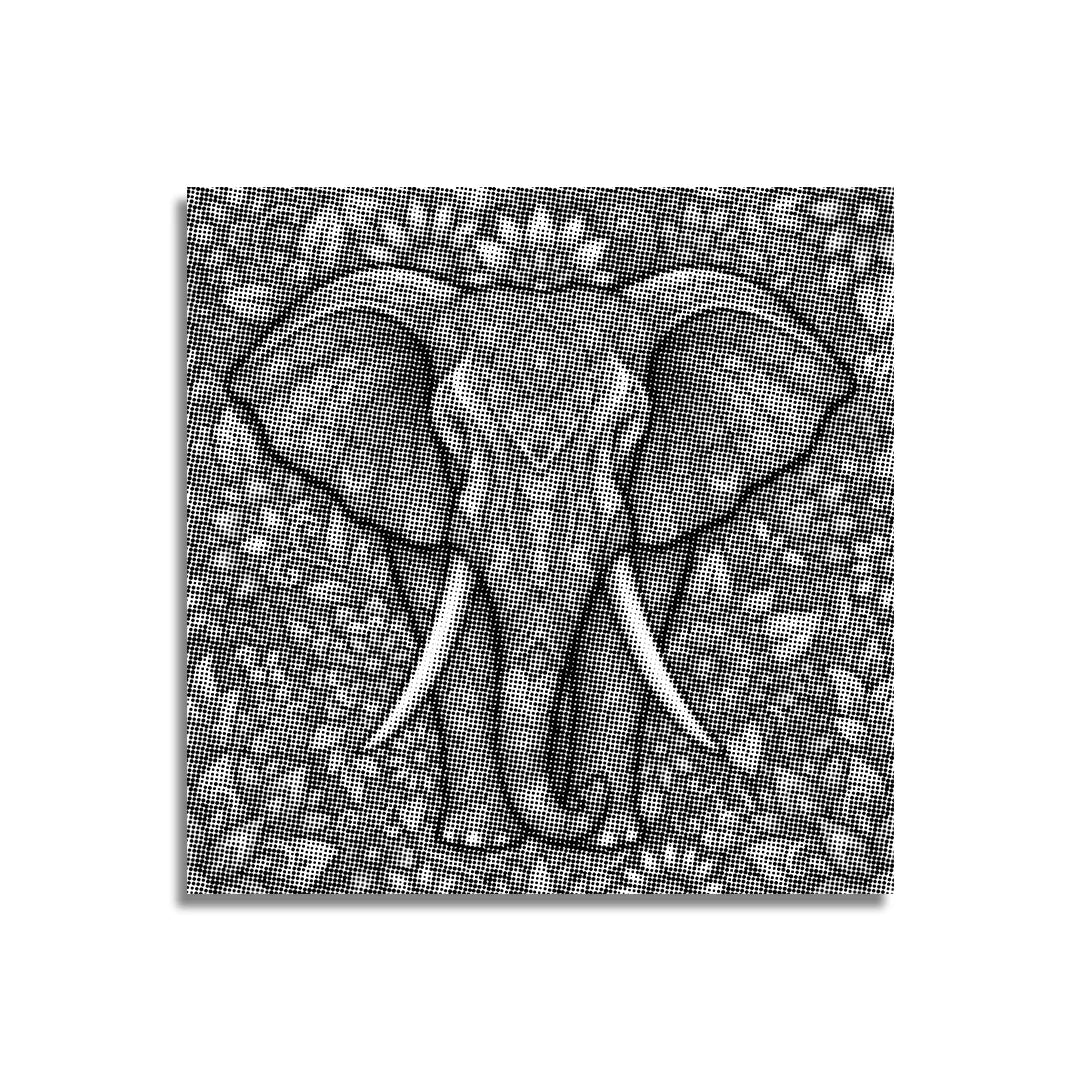 Floral Elephant Dot Painting