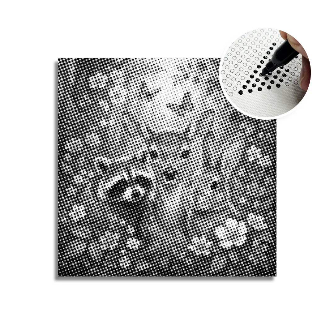 Happy Animals Dot Painting