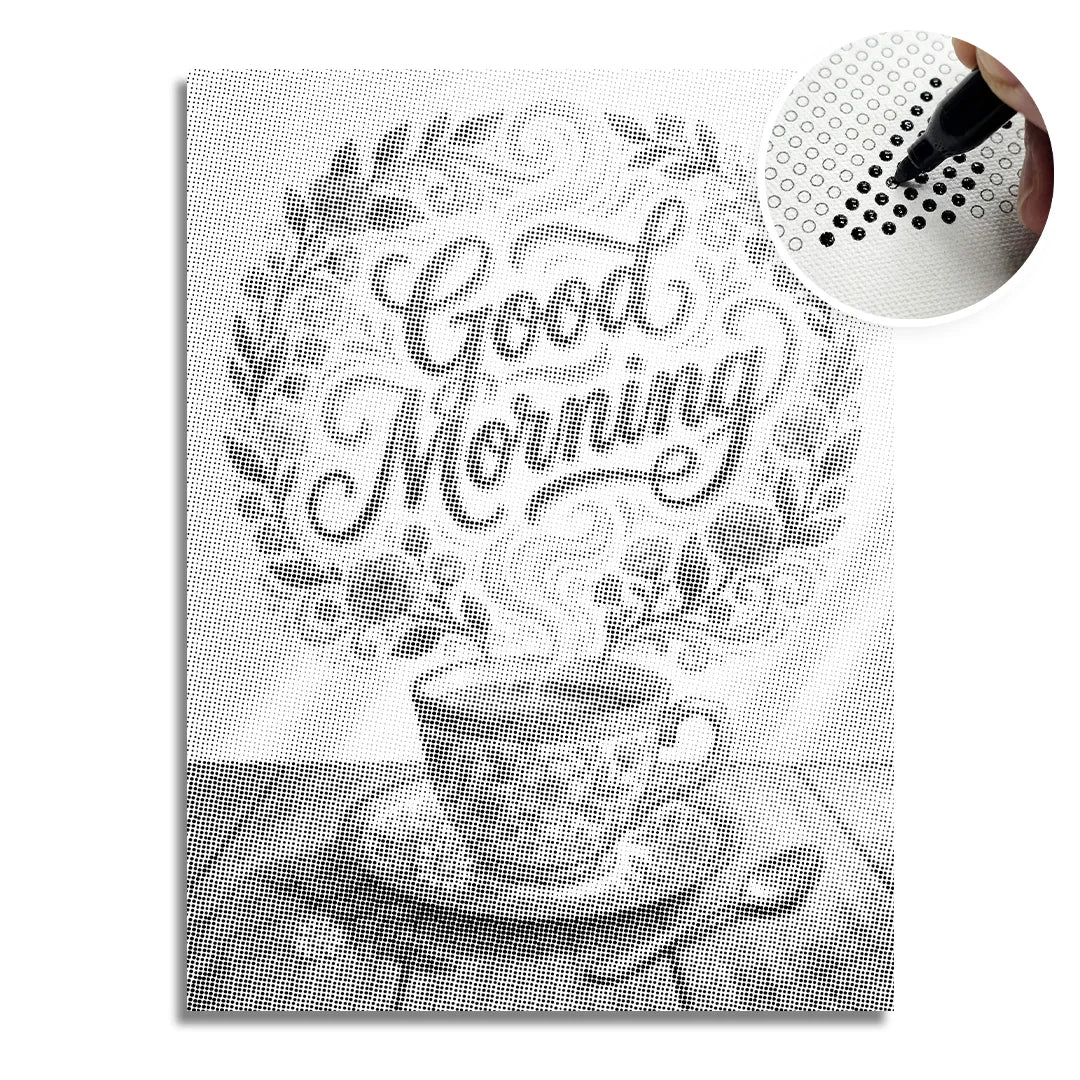 Goodmorning Coffee Dot Painting