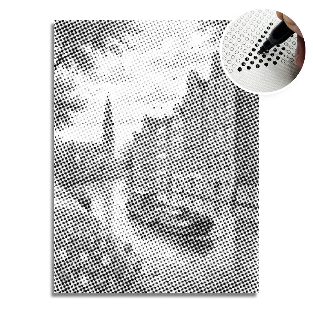 Amsterdam Canal Dot Painting