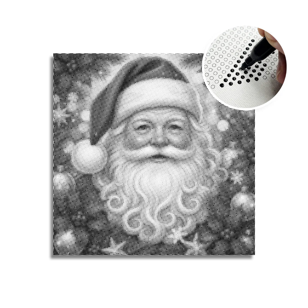 Santa 3 Dot Painting