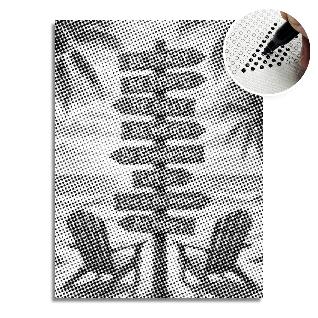 Beach Signs Dot Painting