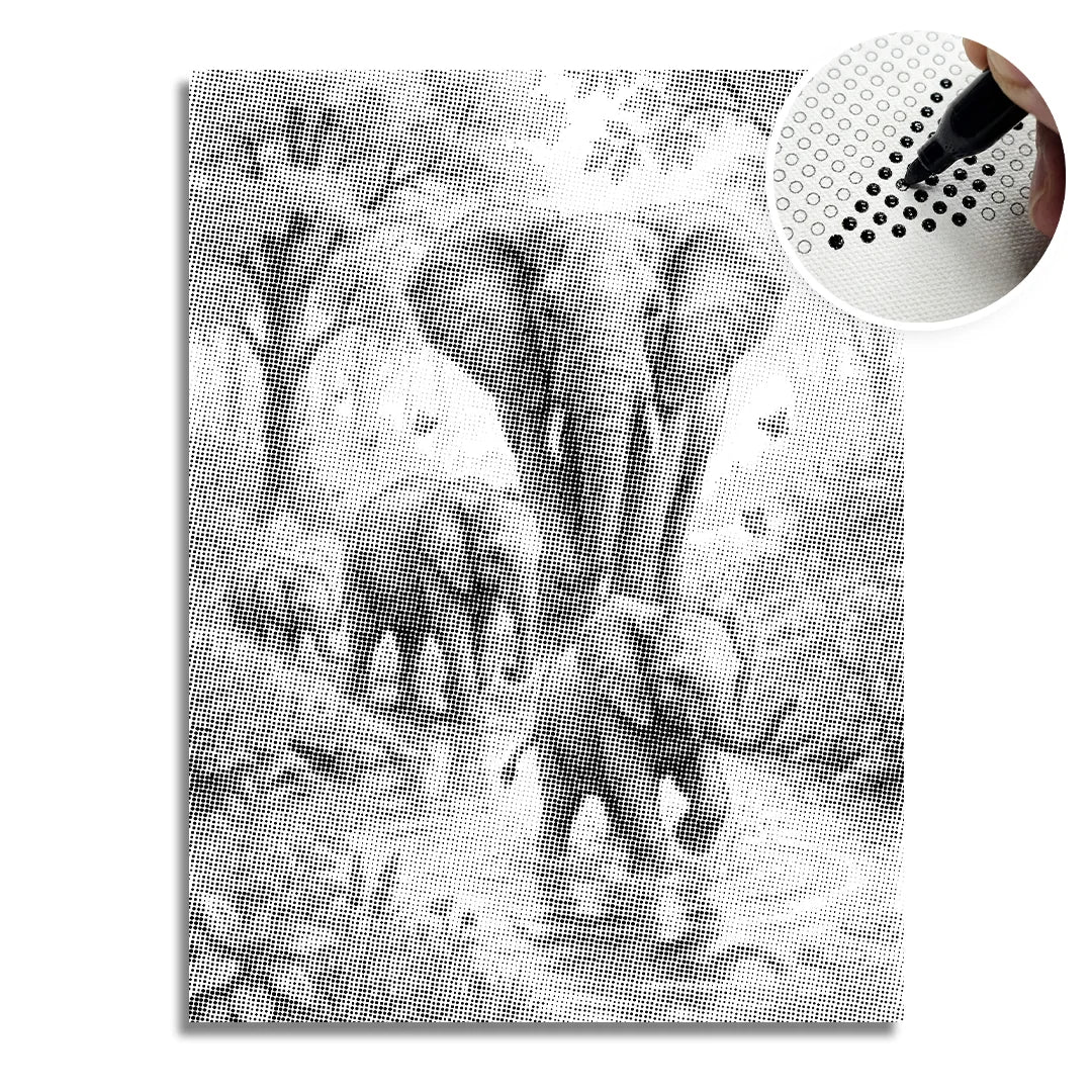 Elephant Family Dot Painting