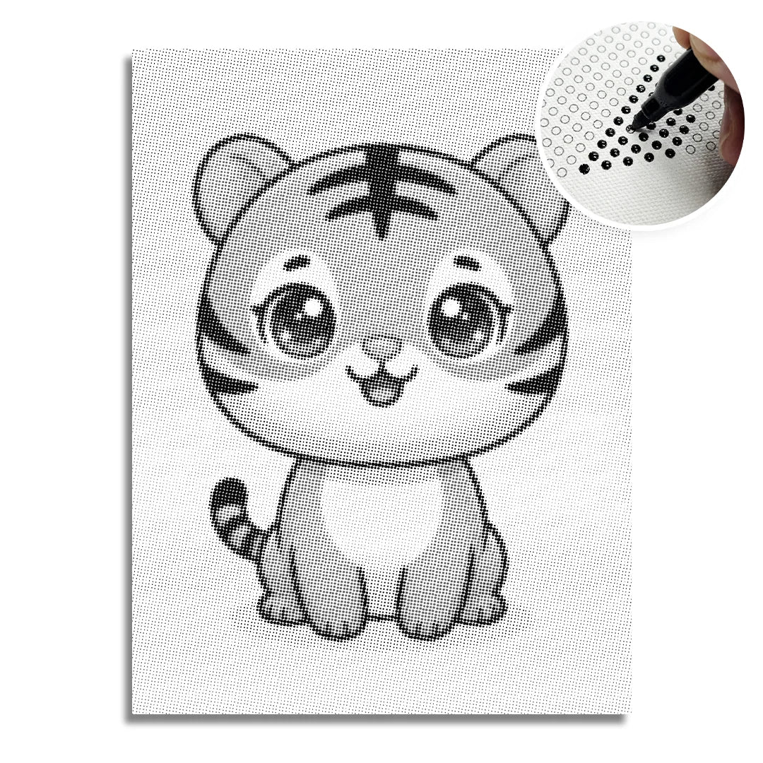 Little Tiger Dot Painting