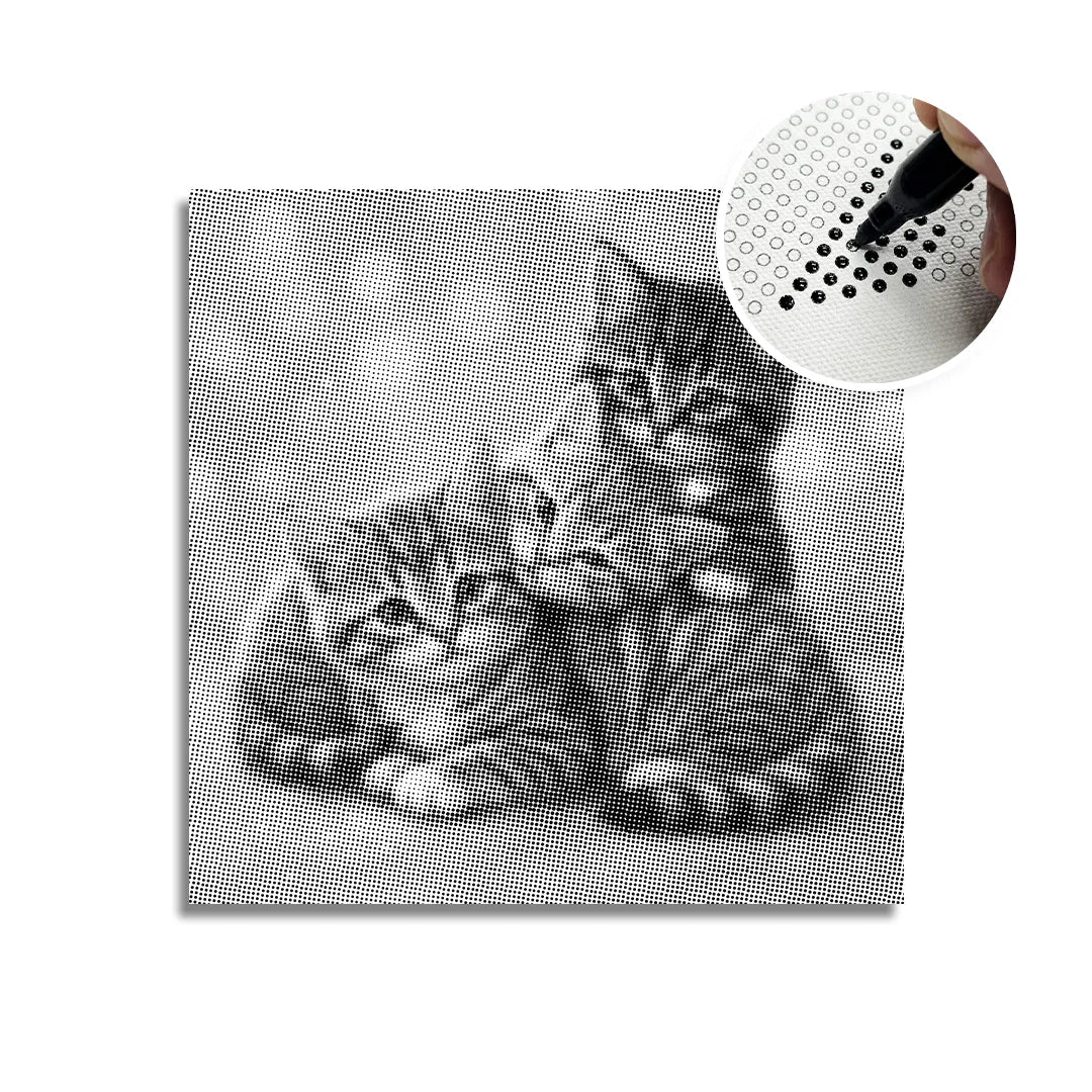 3 Cute Kittens Dot Painting