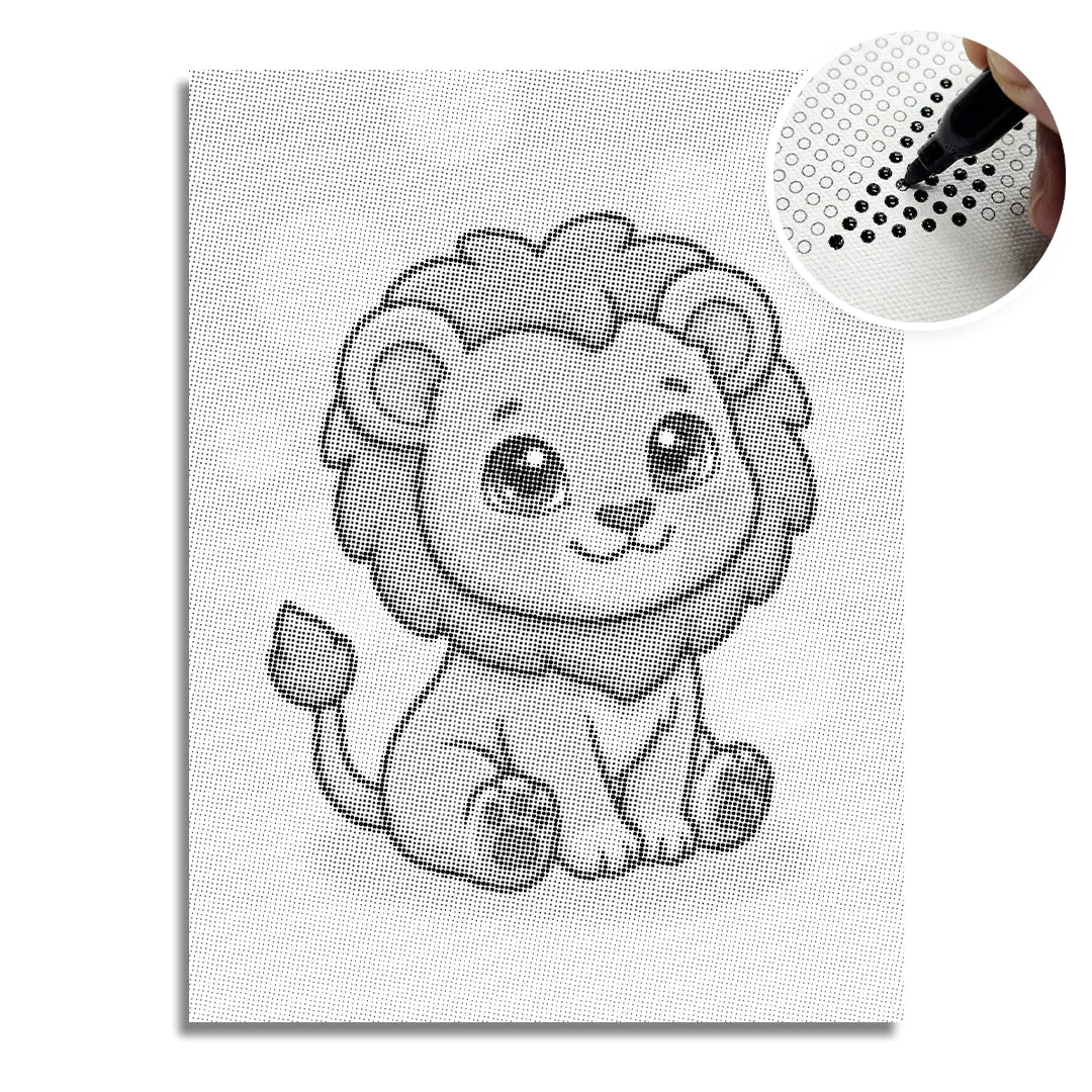 Lion Dot Painting