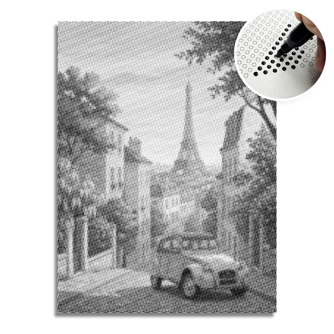 Old Beetle in Paris Dot Painting