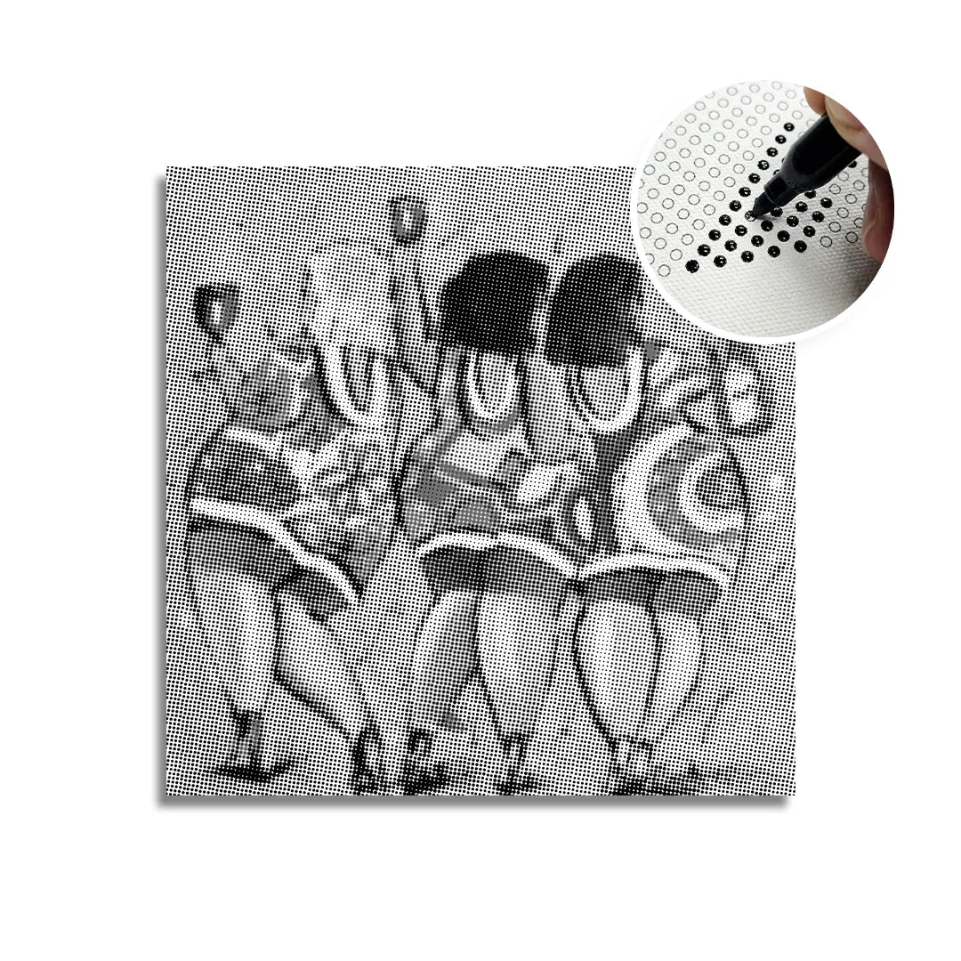 Happy Ladies Win Dot Painting