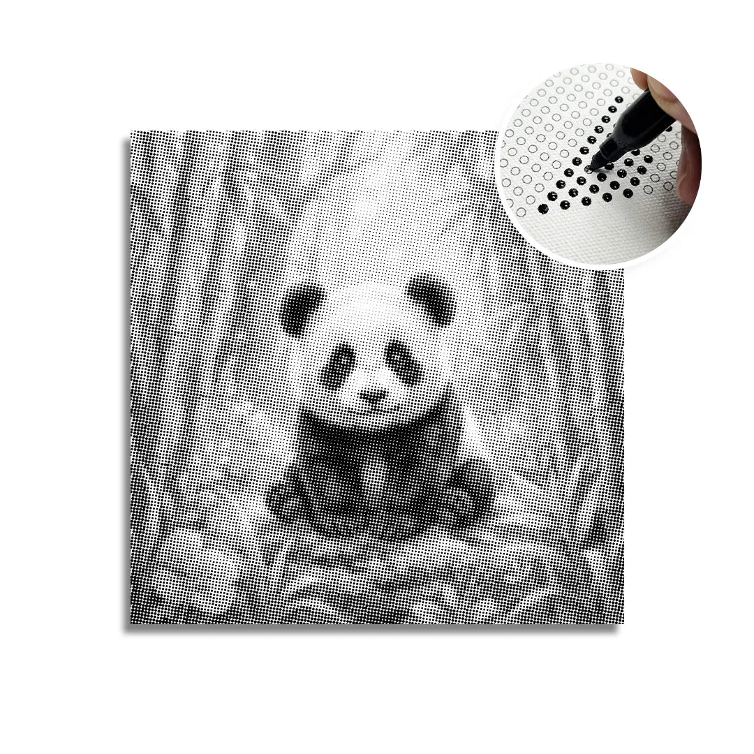 Panda Dot Painting