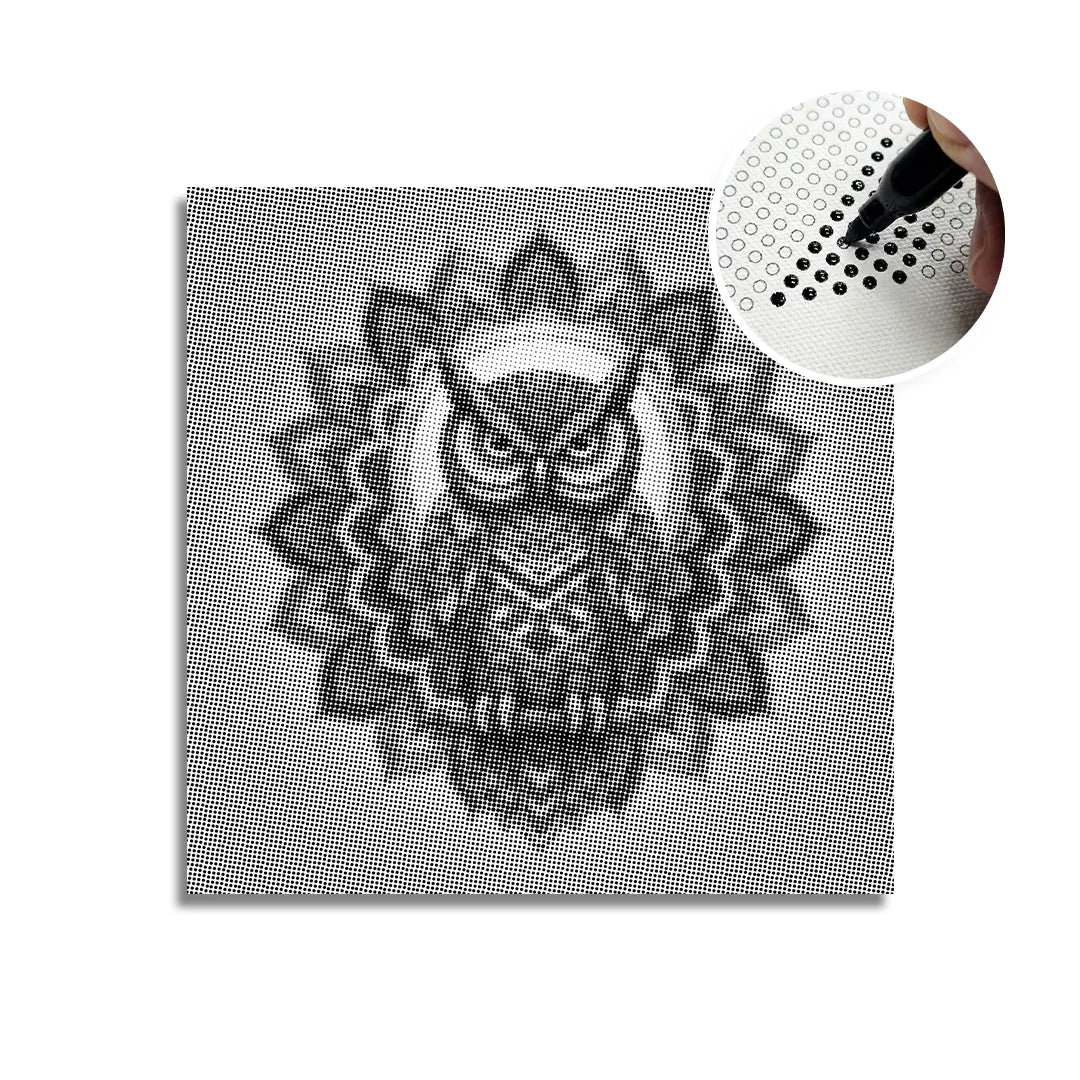 Owl Mandala 3 Dot Painting