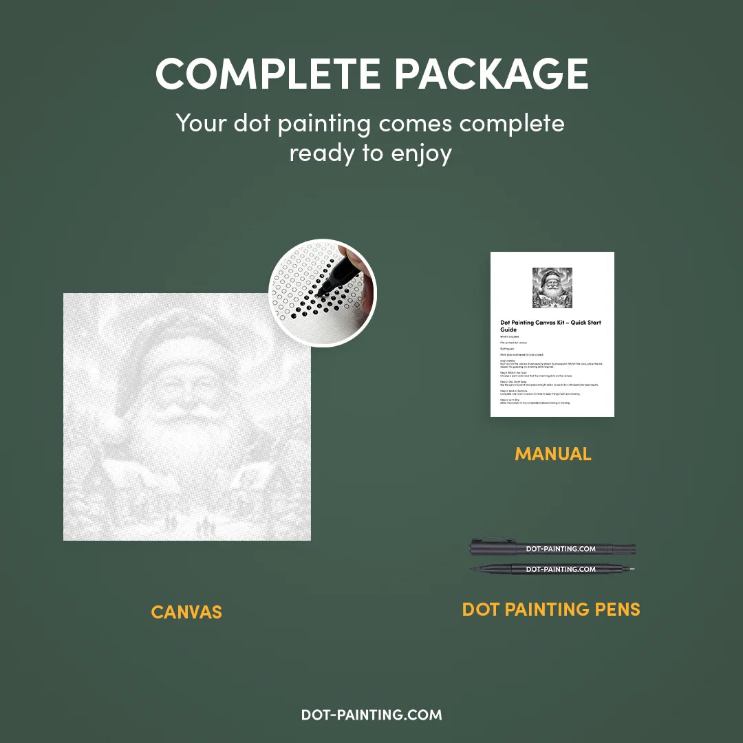 Christmas Village Dot Painting