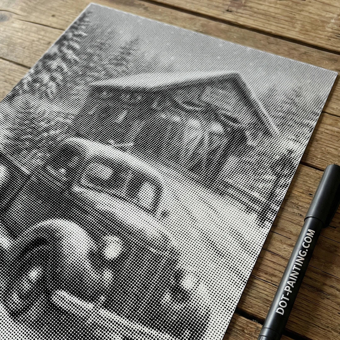 Santa's Car Dot Painting