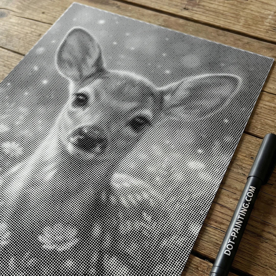 Deer with Flowers Dot Painting
