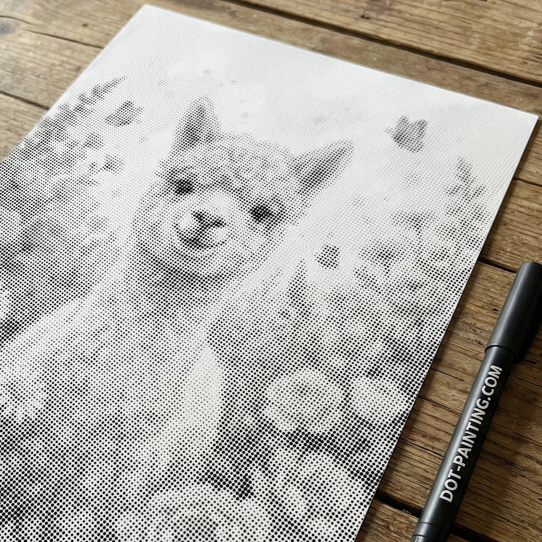 Alpaca with Flowers Dot Painting
