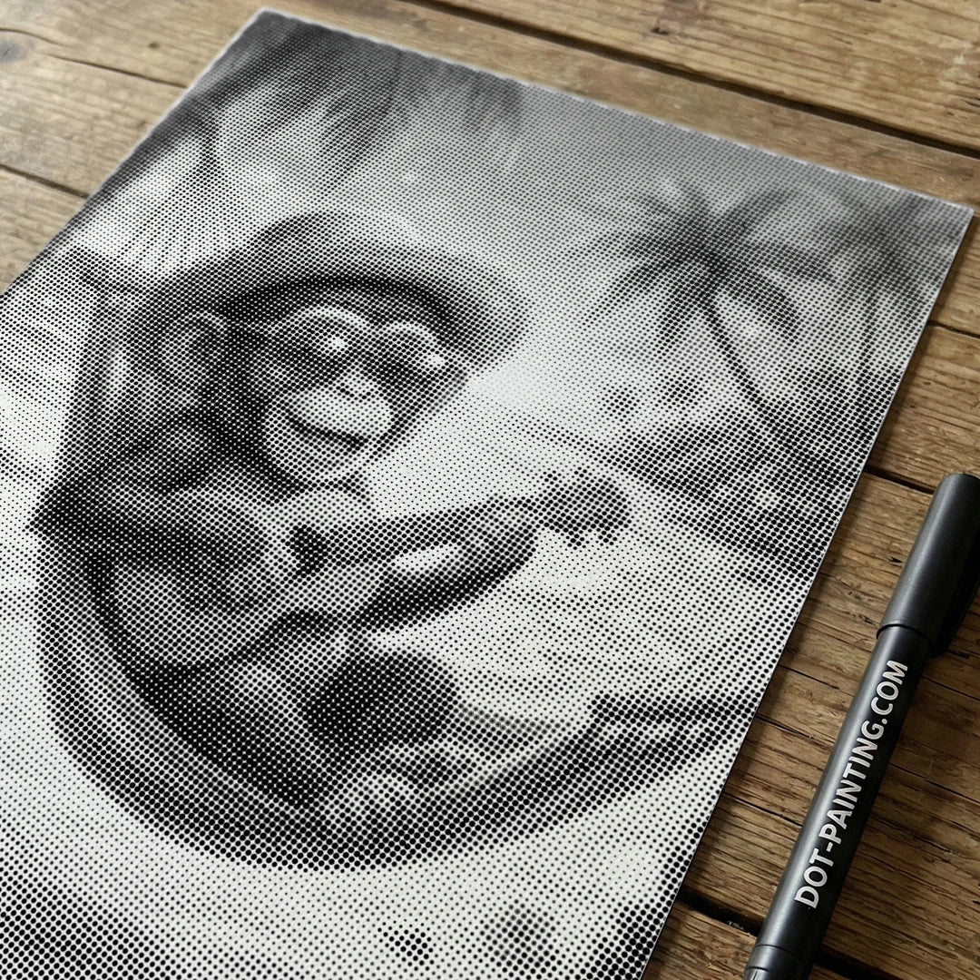 Monkey in Hammock Dot Painting