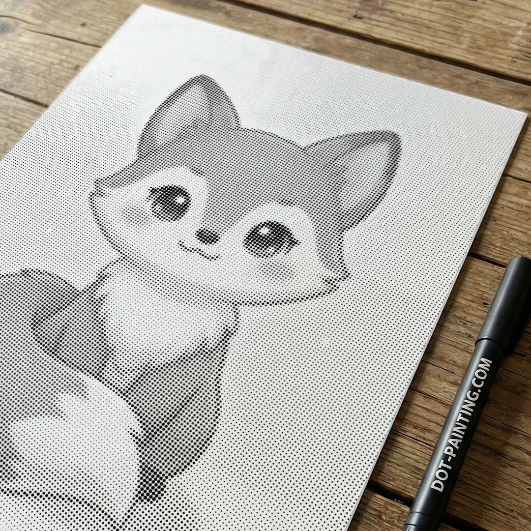 Cute Fox Dot Painting