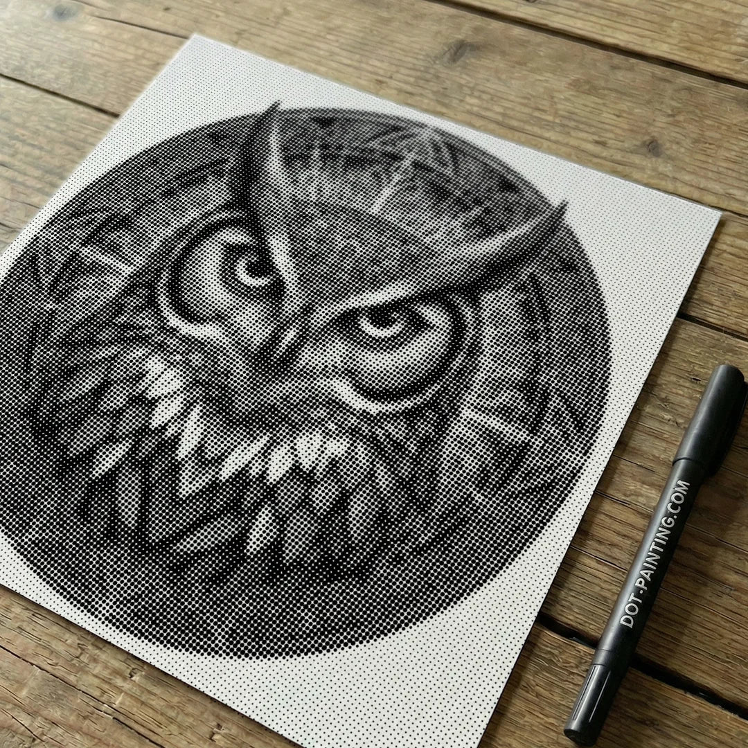 Owl Mandala Dot Painting