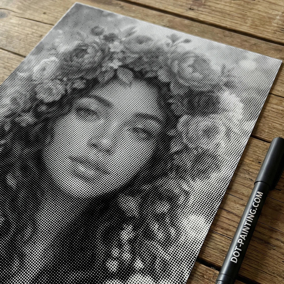 Women with Flowers Dot Painting