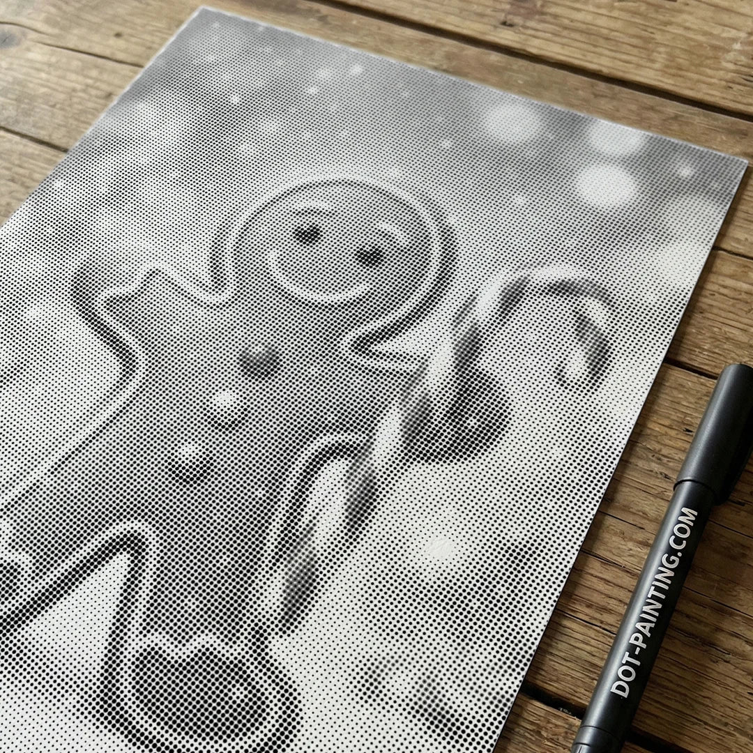 Gingerbread Dot Painting
