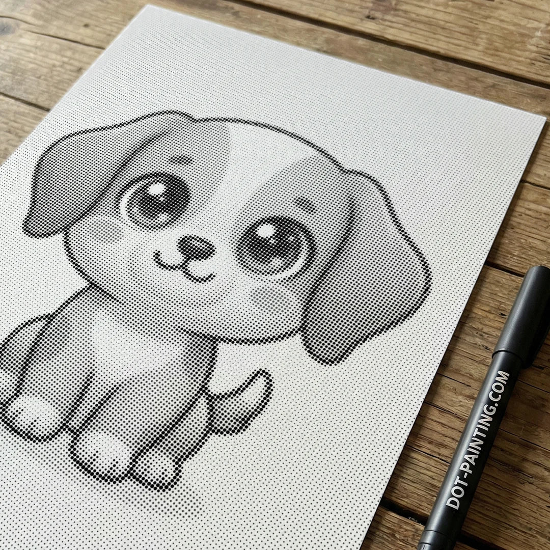 Puppy 2 Dot Painting