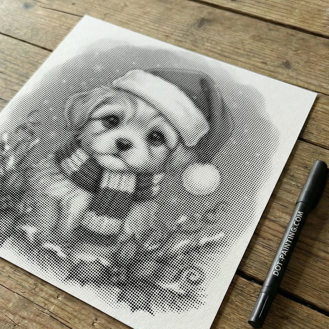 Christmas Puppy 2 Dot Painting