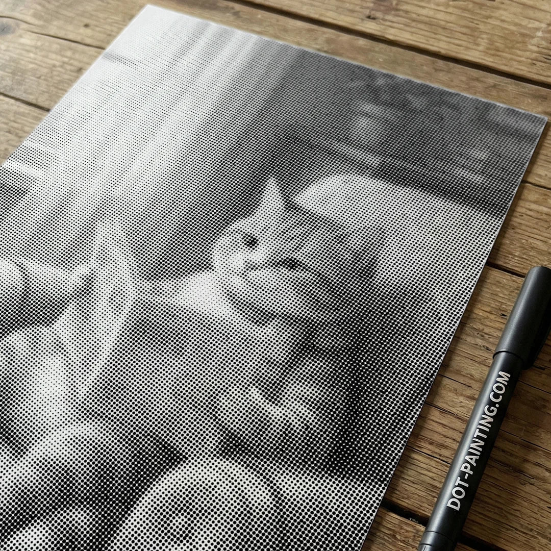 Cat on a Couch Dot Painting