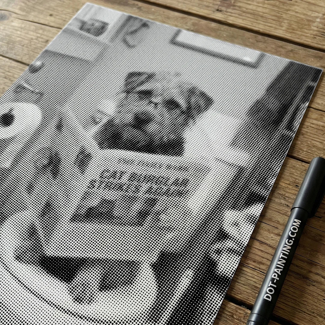 Dog on A Toilet Dot Painting