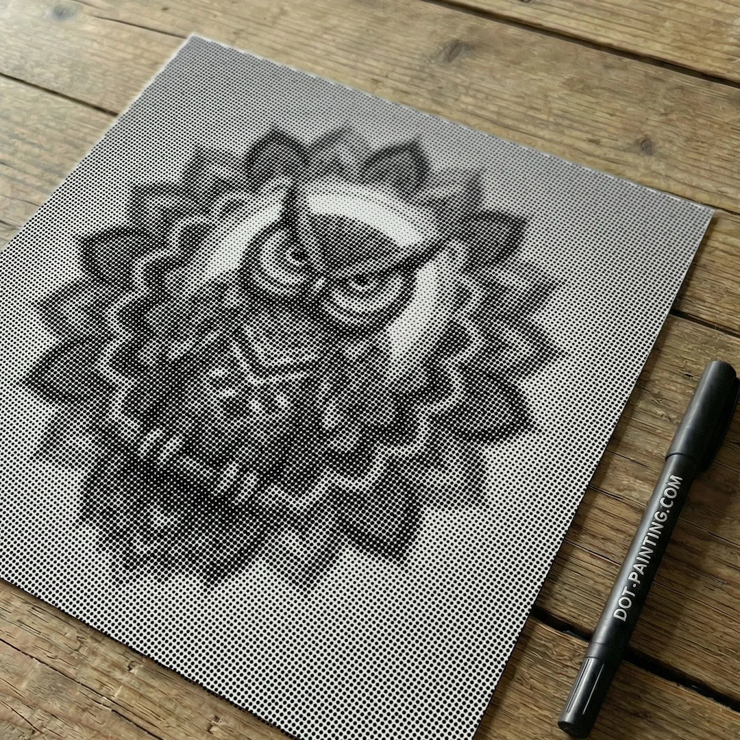 Owl Mandala 3 Dot Painting