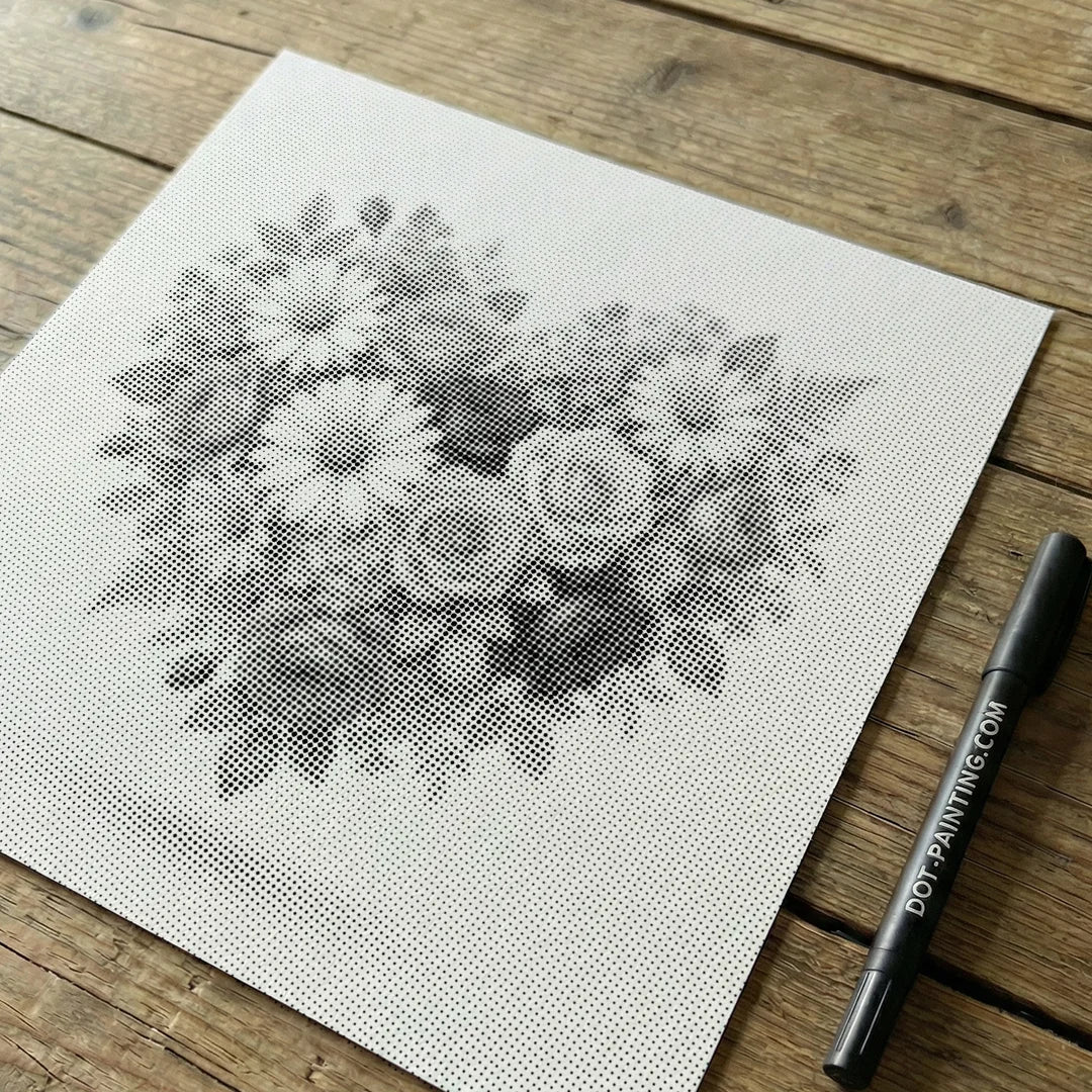 Flower Heart Dot Painting
