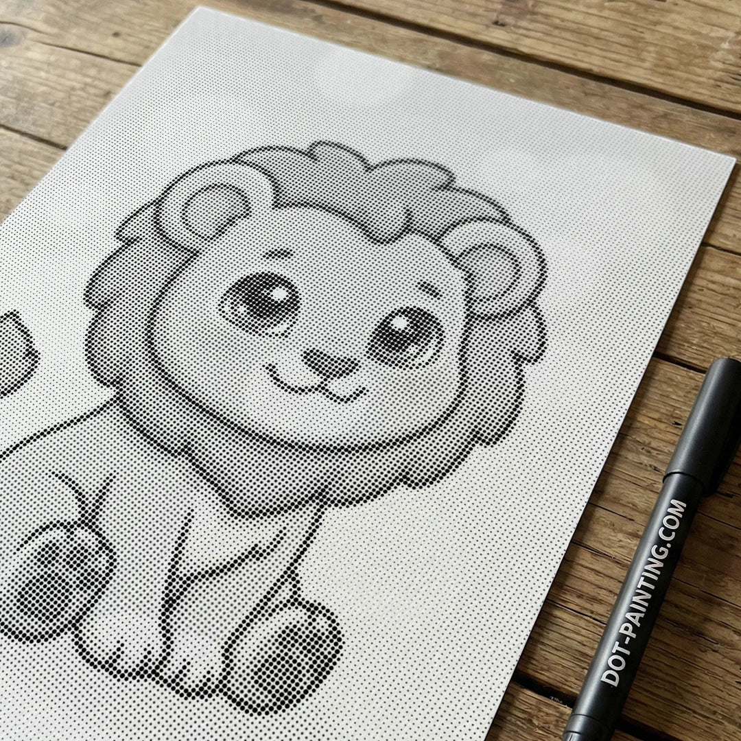 Lion Dot Painting