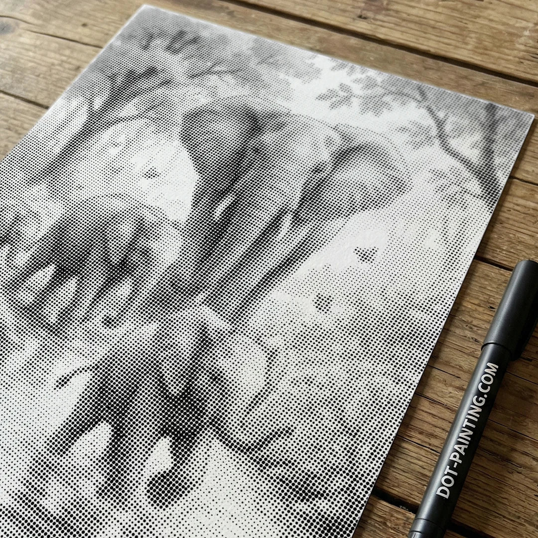 Elephant Family Dot Painting