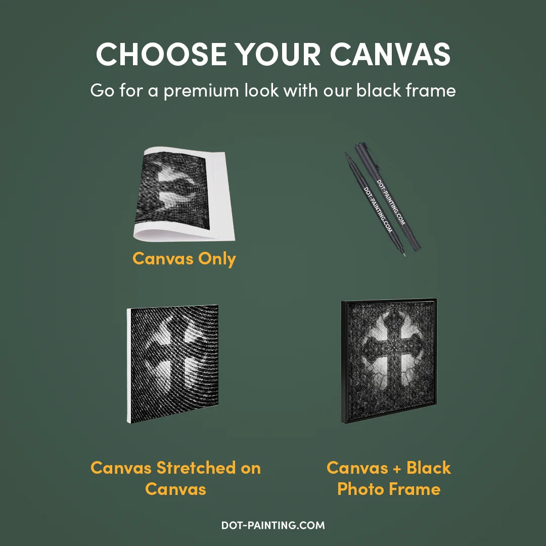 Stained Glass Cross Dot Painting