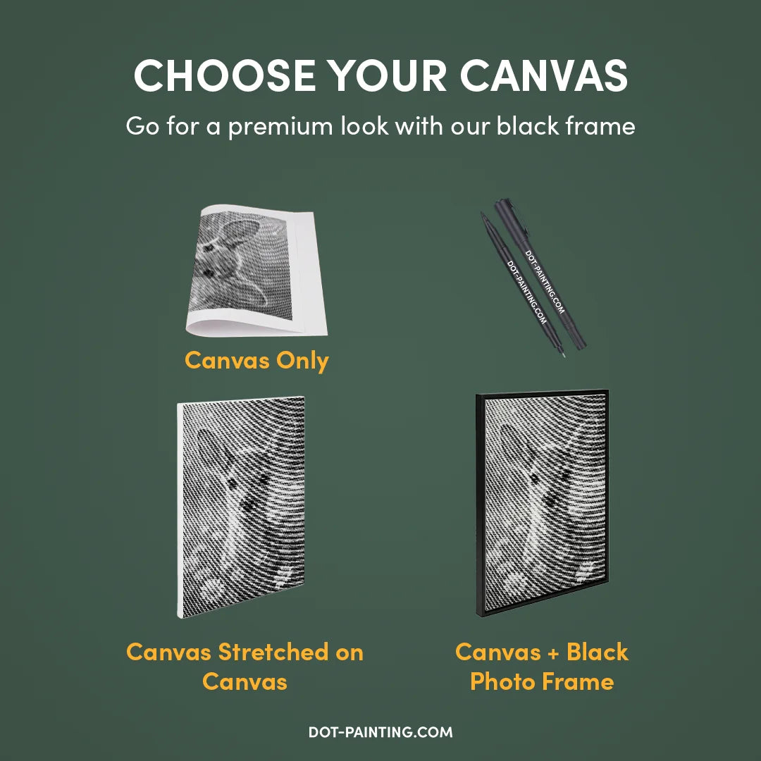 Deer with Flowers Dot Painting