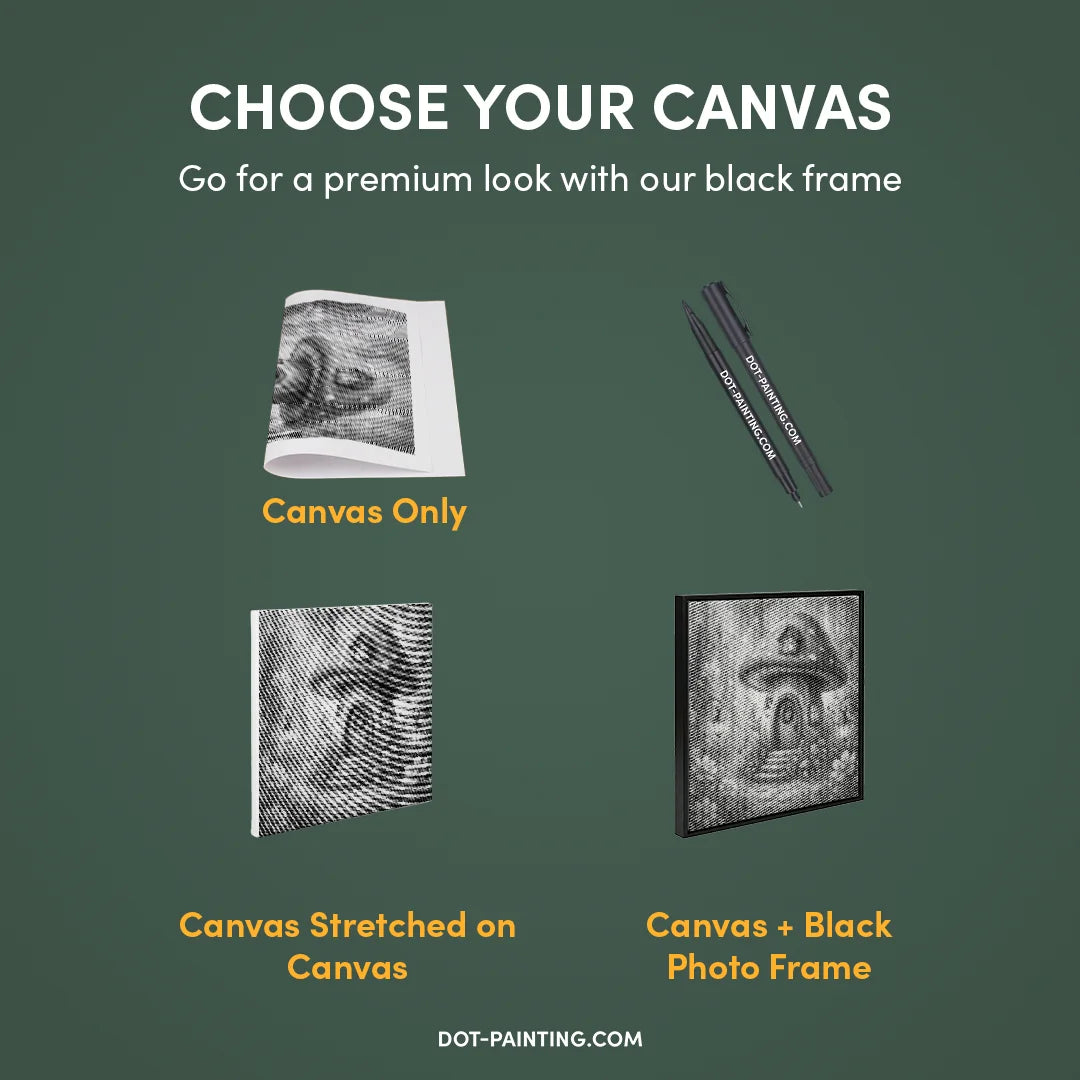 Mushroom House Dot Painting