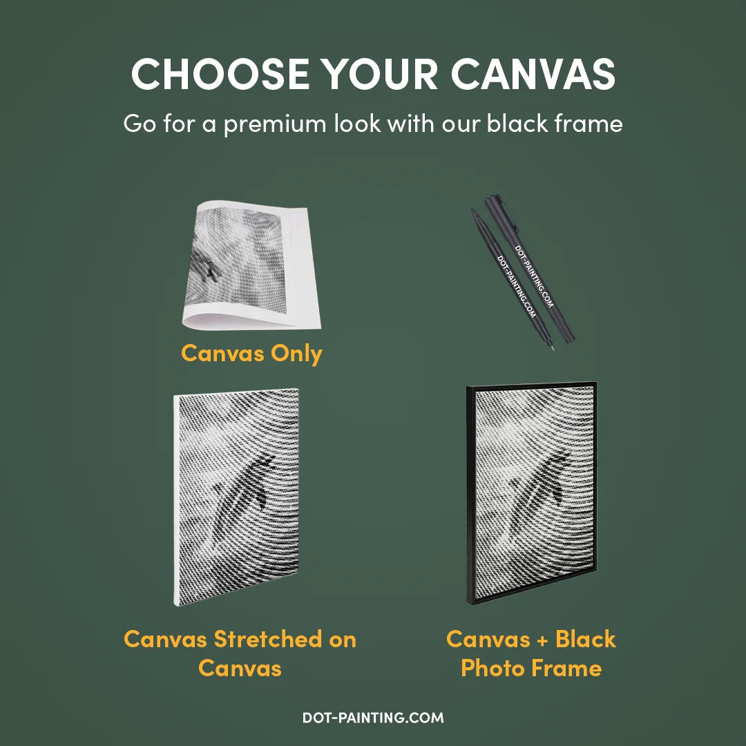 Jumping Dolphin Dot Painting