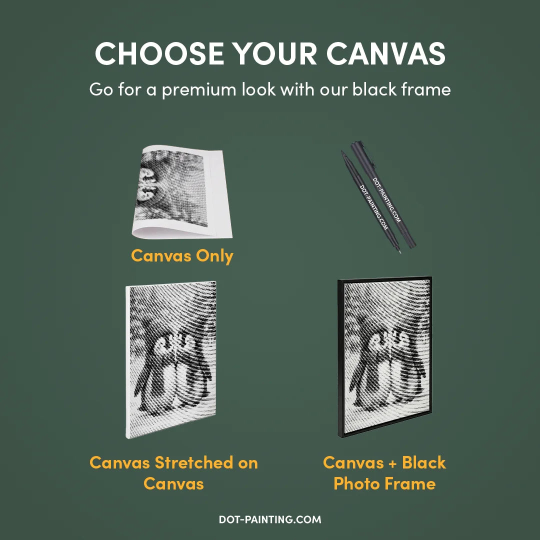 Winter Penguins Dot Painting