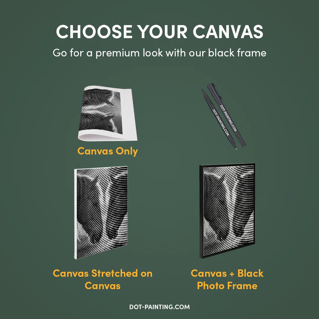 Two Horses Dot Painting