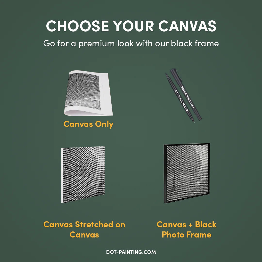 Tropical Cat Dot Painting