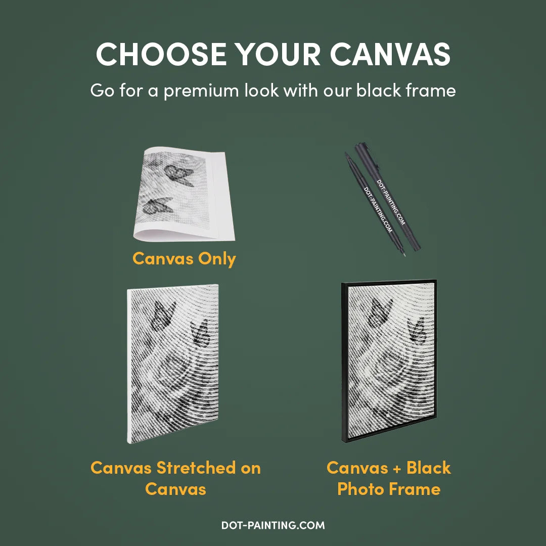 Butterfly with Rose Dot Painting