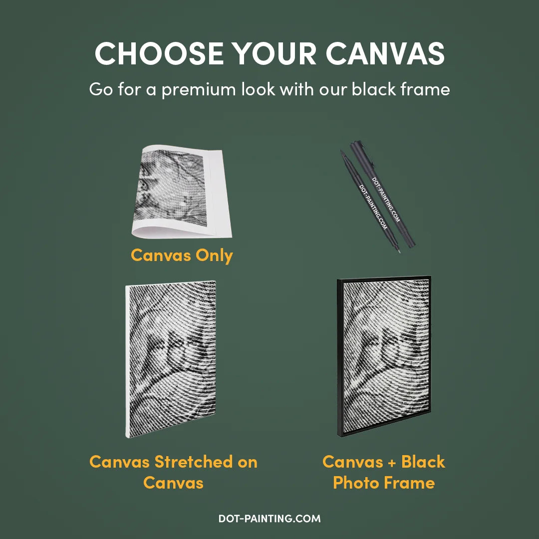 Birds with Hats Dot Painting