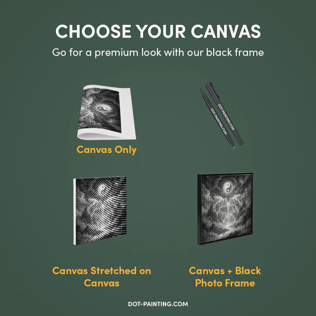 Ying Yang Waterfall Dot Painting