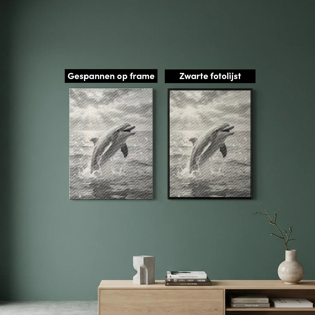 Jumping Dolphin Dot Painting